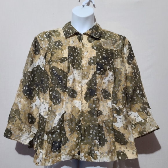 Ruby Rd Favorites Lightweight Zip Up Jacket Size 20 - Picture 1 of 10